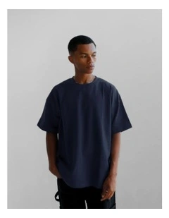 Luxe Oversized Tee in Navy