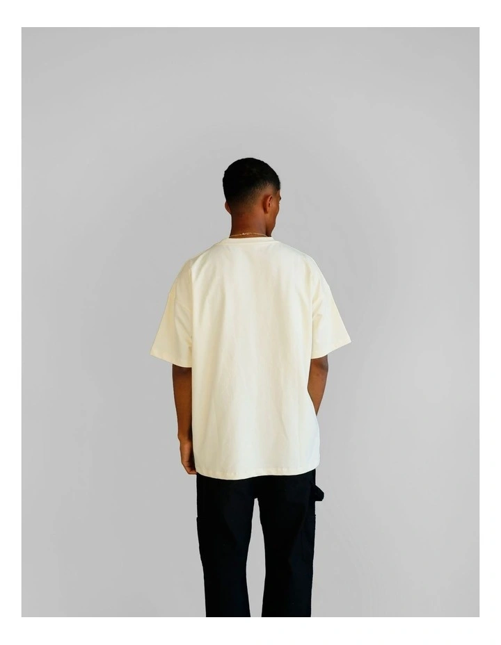 Luxe Oversized Tee in Cream image 2