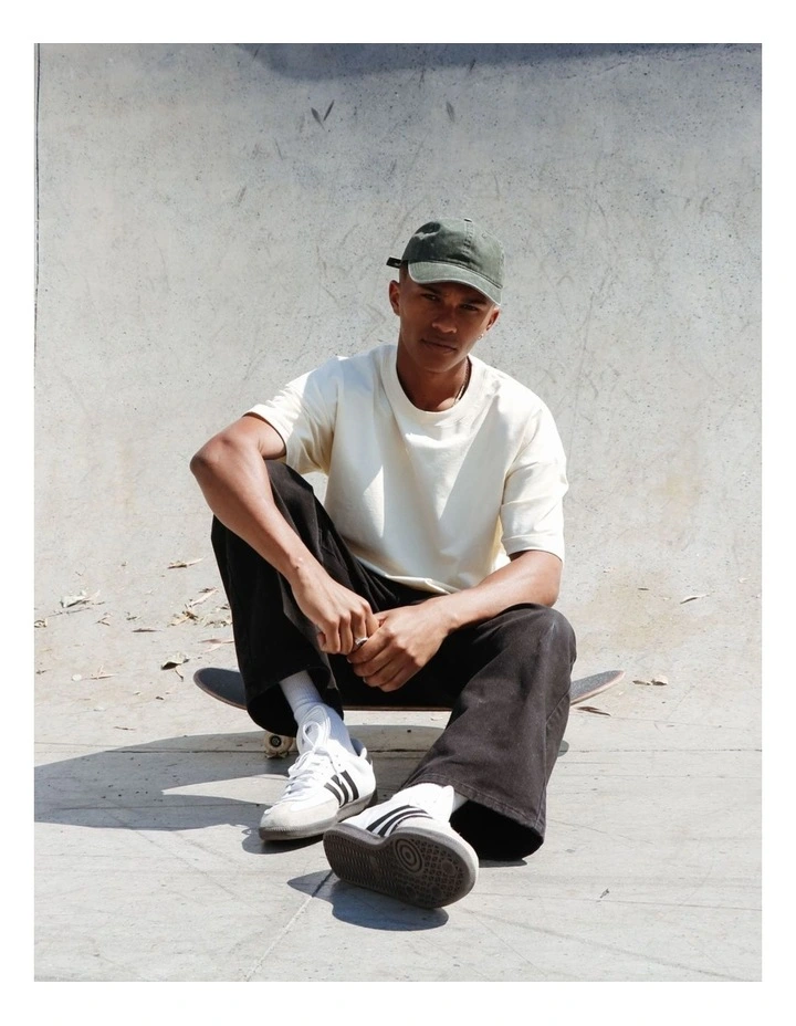 Luxe Oversized Tee in Cream image 4