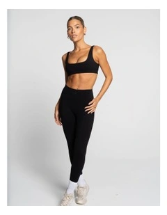 Square Neck Crop Top in Onyx