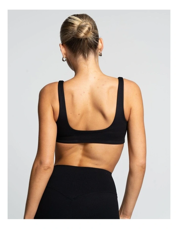 Square Neck Crop Top in Onyx image 2