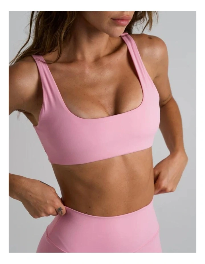 Square Neck Crop Top in Pink image 4
