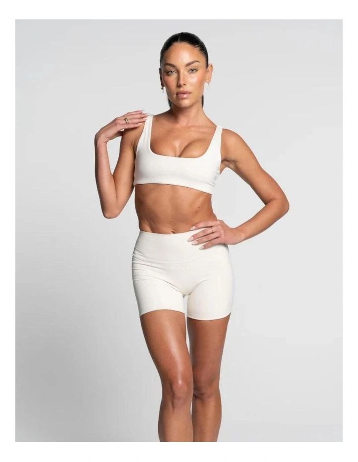 Square Neck Crop Top in Off-White image 1