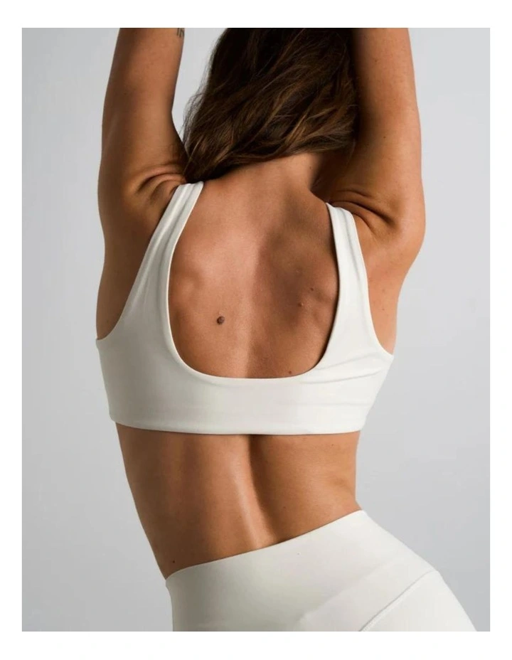 Square Neck Crop Top in Off-White image 2