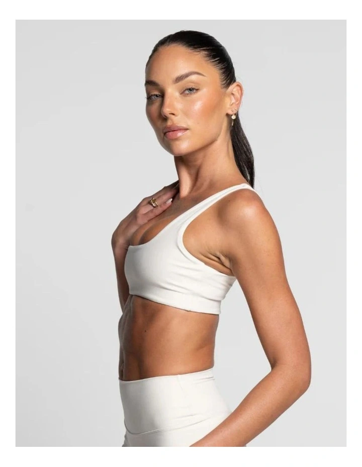 Square Neck Crop Top in Off-White image 3