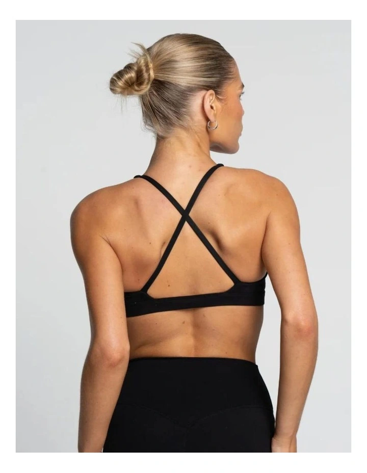 V-Neck Crop Top in Onyx image 2