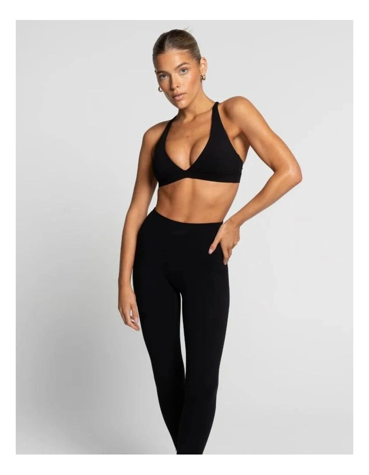 V-Neck Crop Top in Onyx image 4