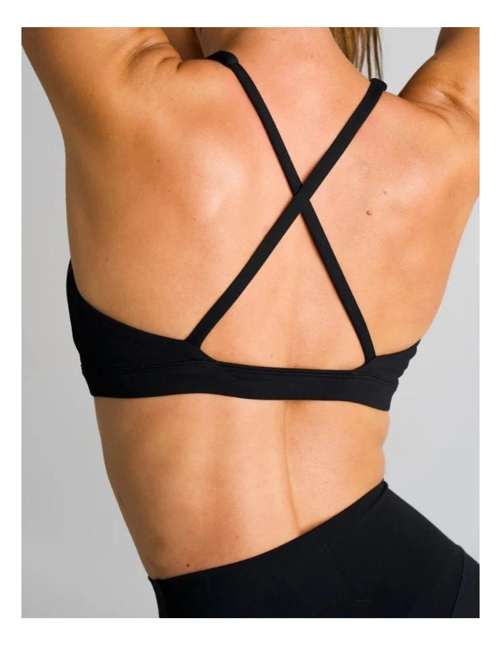 V-Neck Crop Top in Onyx image 5