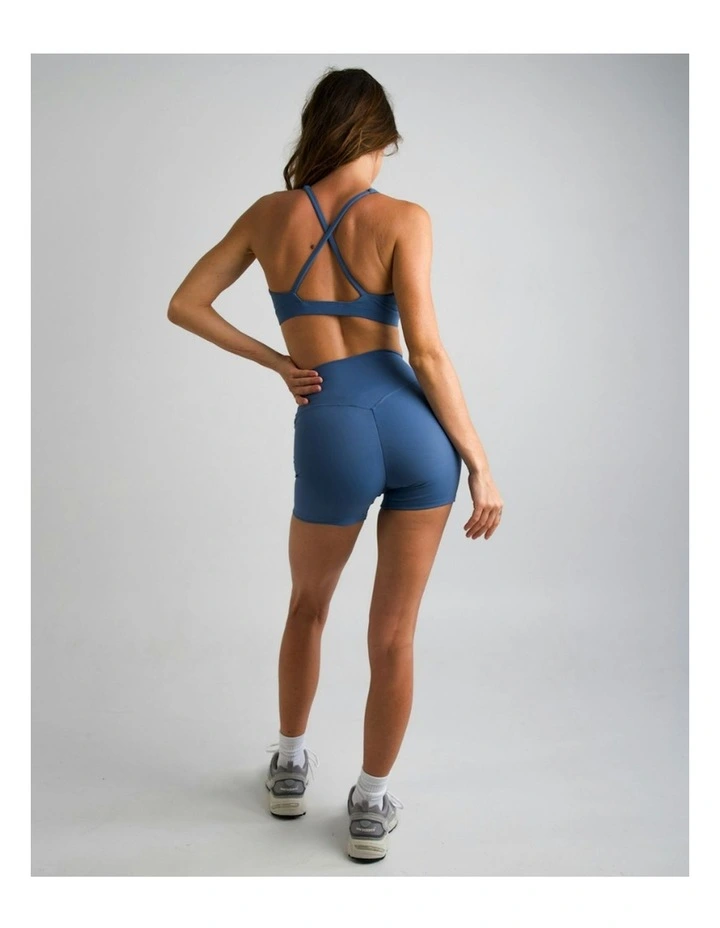 V-Neck Crop Top in Slate Blue image 7