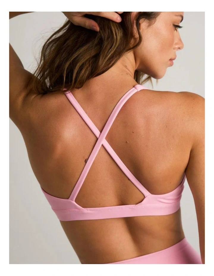 V-Neck Crop Top in Pink image 2