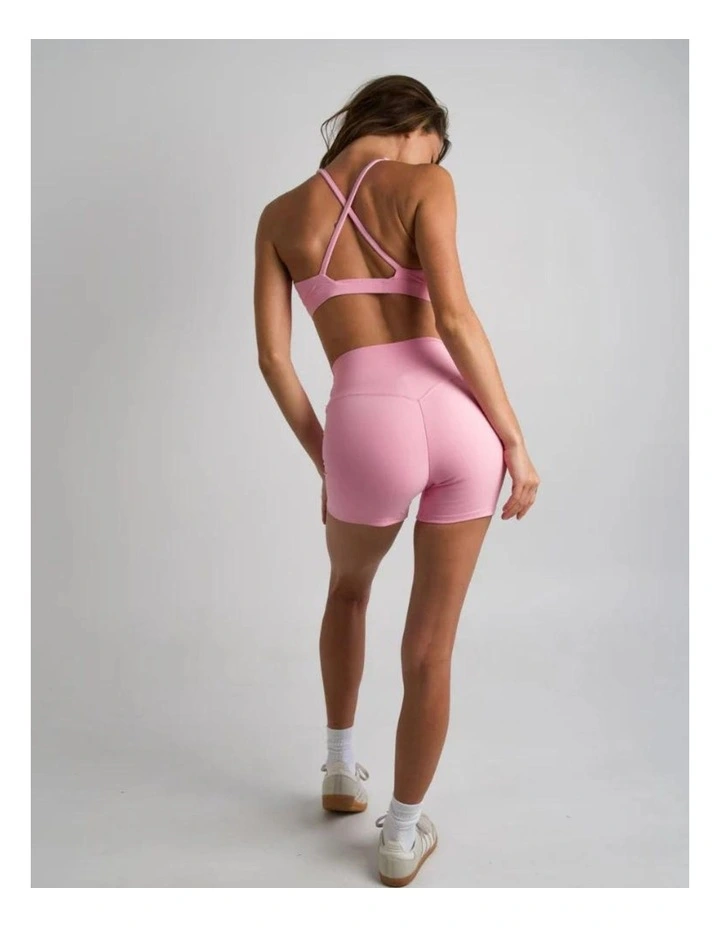 V-Neck Crop Top in Pink image 5