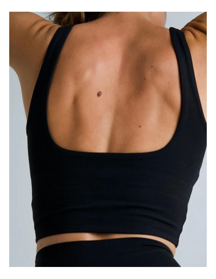 Square Neck Tank in Onyx image 2