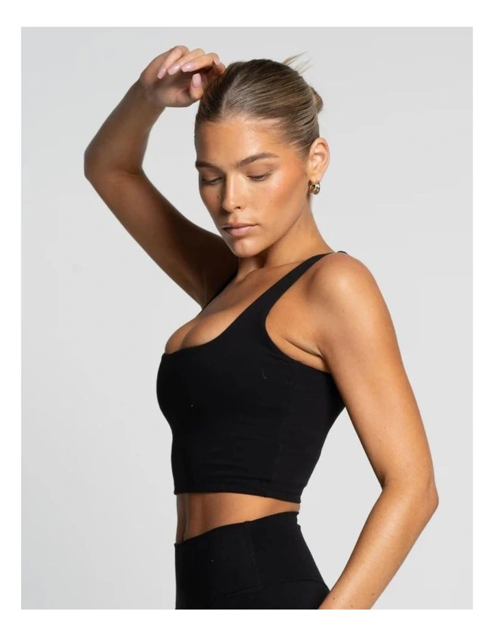 Square Neck Tank in Onyx image 3