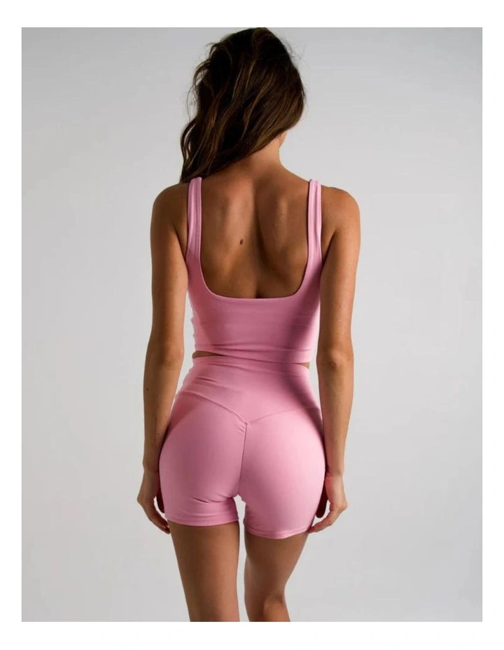 Square Neck Tank in Pink image 2