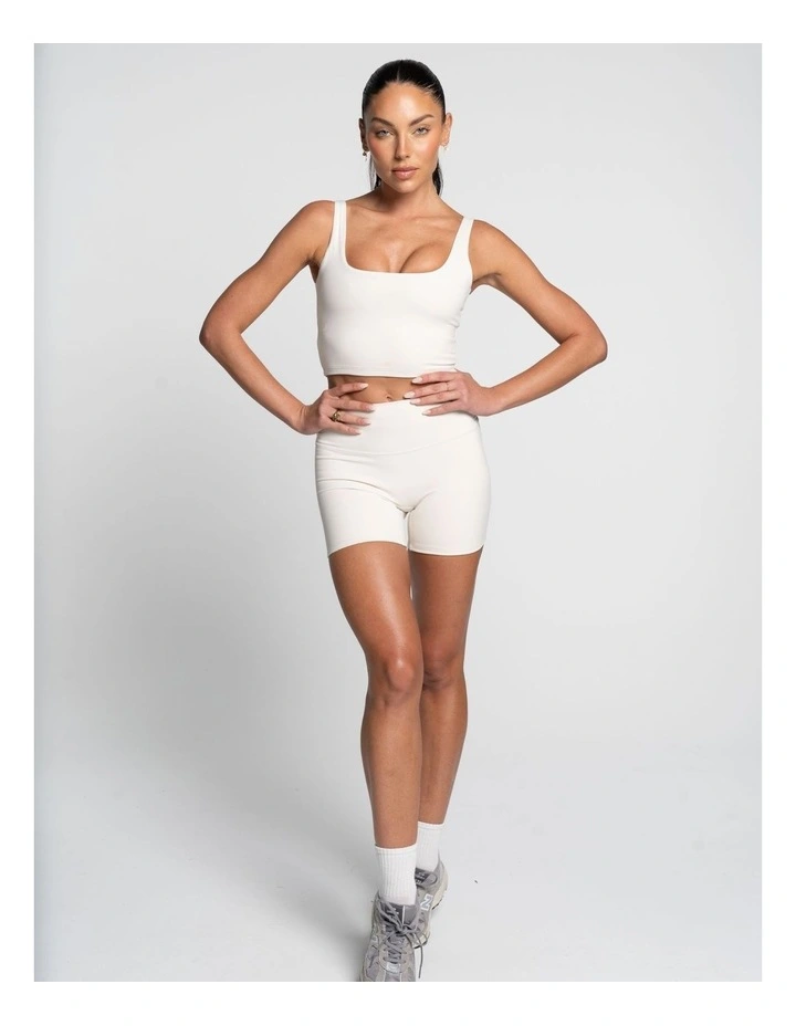 Square Neck Tank in Off White image 1