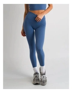 Not Your Basic Leggings in Slate Blue