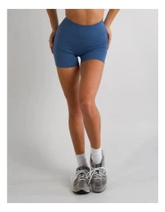 Not Your Basic Shorts 2.0  in Slate Blue (Invisible Scrunch)