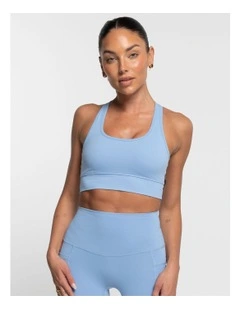 Racer Crop Top in Sky Blue