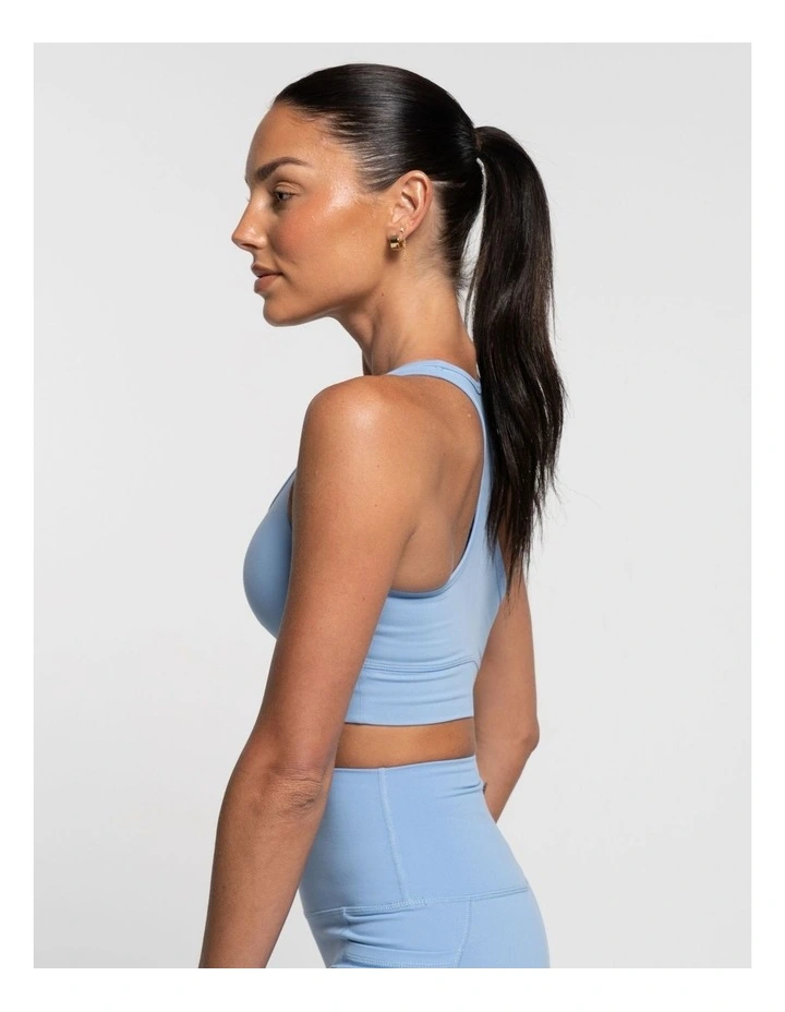 Racer Crop Top in Sky Blue image 3
