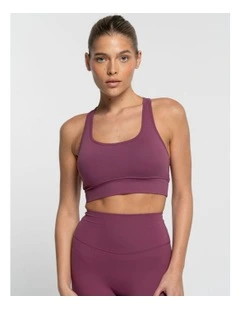 Racer Crop Top in Merlot