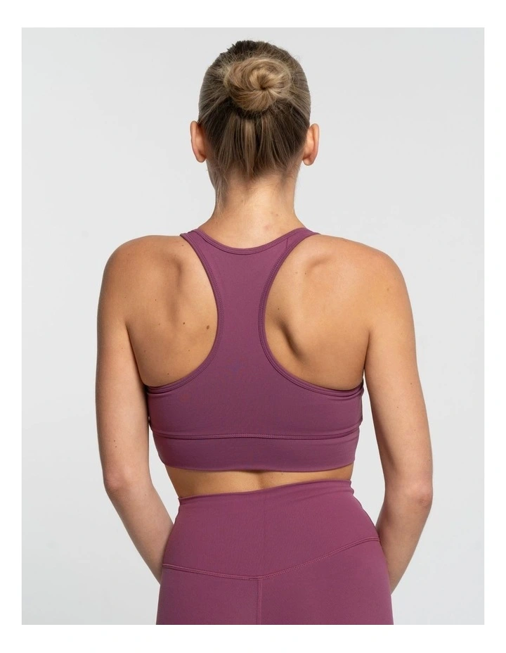 Racer Crop Top in Merlot image 2