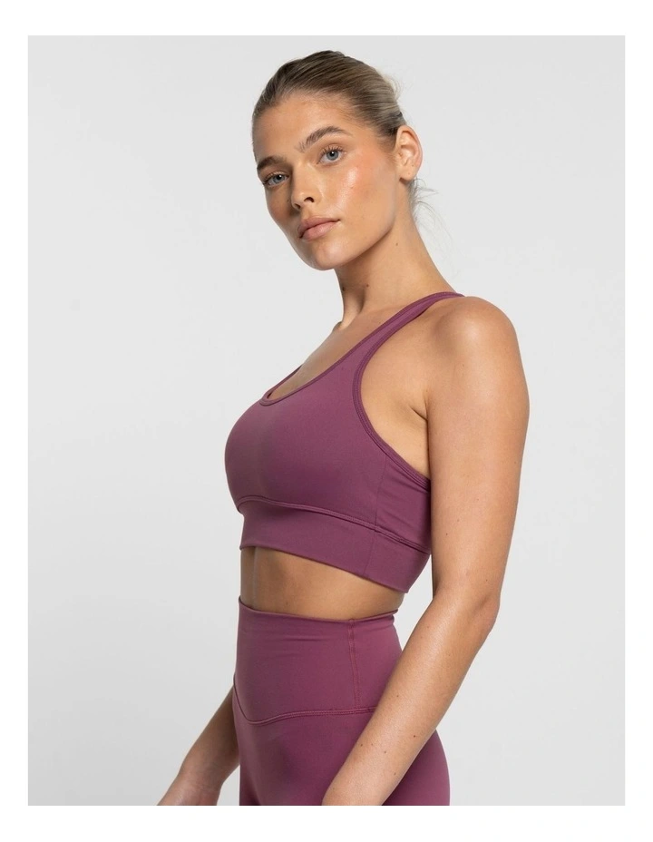 Racer Crop Top in Merlot image 3