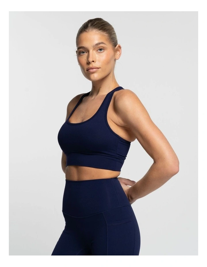 Racer Crop Top in Marine image 3