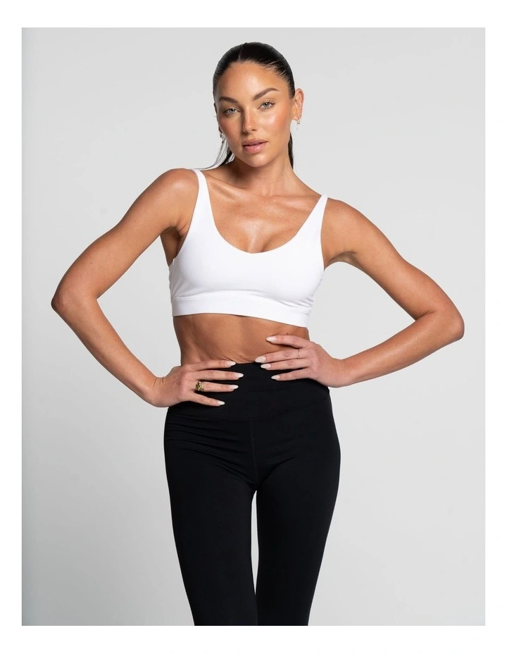 Cross Over Crop Top in White image 1