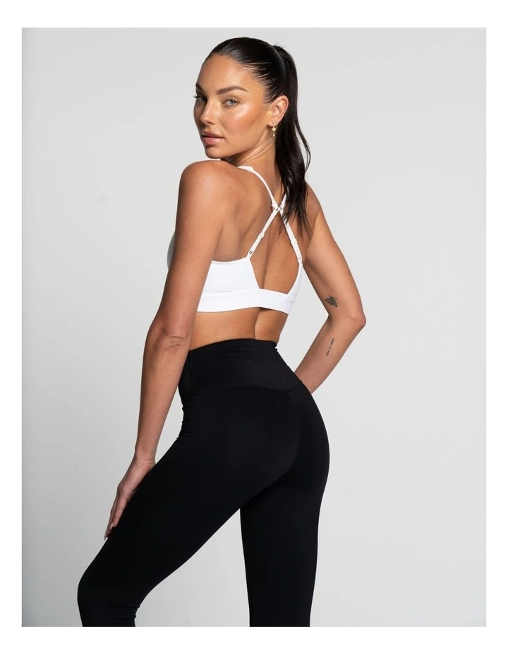 Cross Over Crop Top in White image 4
