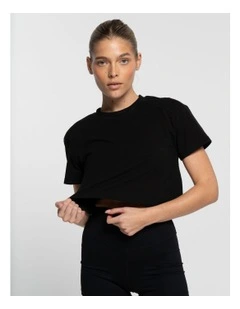 Cropped Tee in Onyx