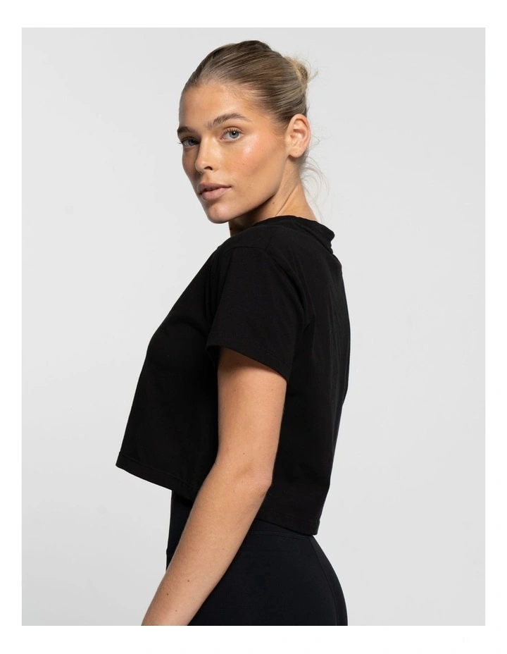 Cropped Tee in Onyx image 3