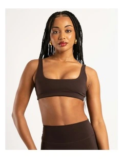 Square Neck Crop in Chocolate