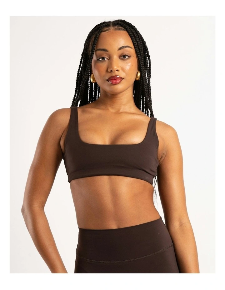 Square Neck Crop in Chocolate image 1