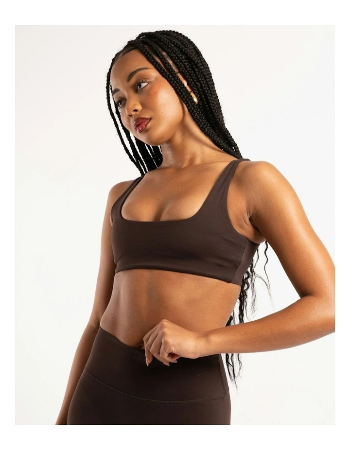 Square Neck Crop in Chocolate image 2
