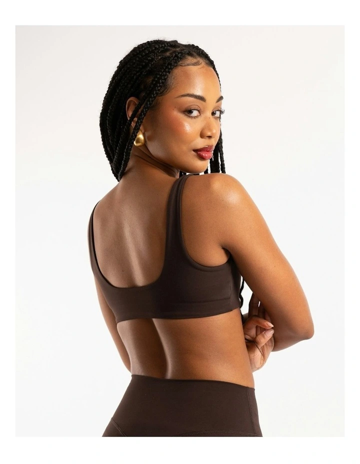 Square Neck Crop in Chocolate image 3