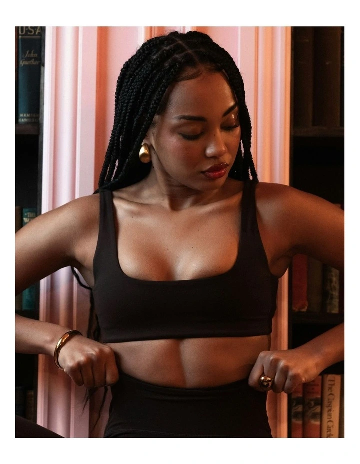 Square Neck Crop in Chocolate image 5