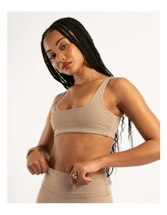 Square Neck Crop in Latte