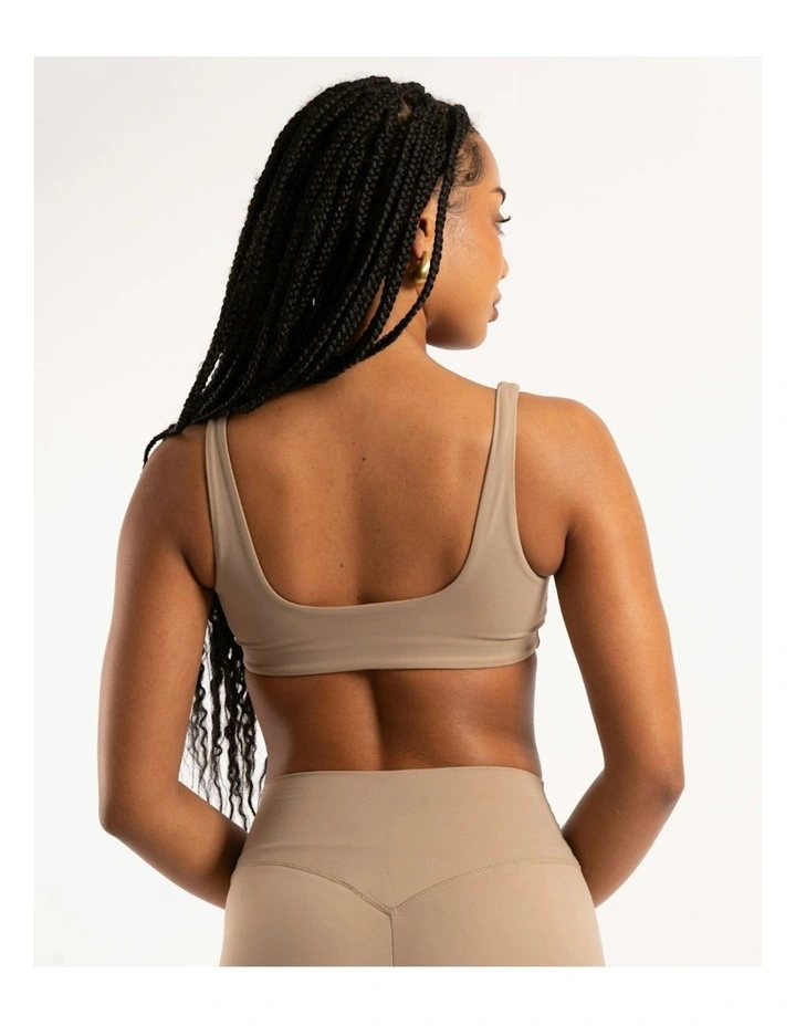 Square Neck Crop in Latte image 3