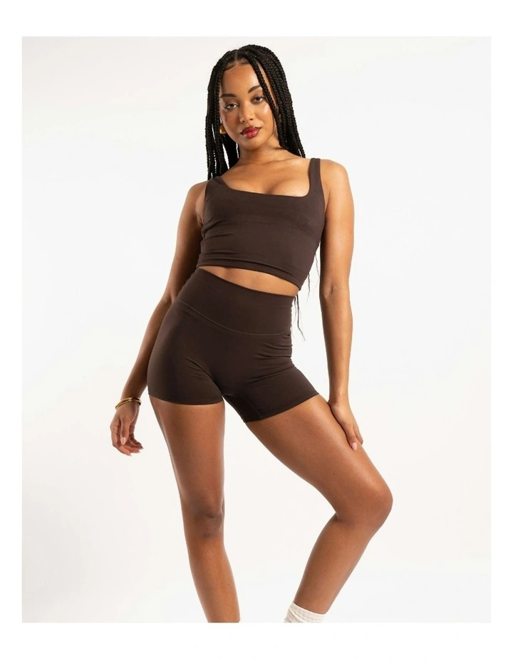 Square Neck Tank in Chocolate image 4