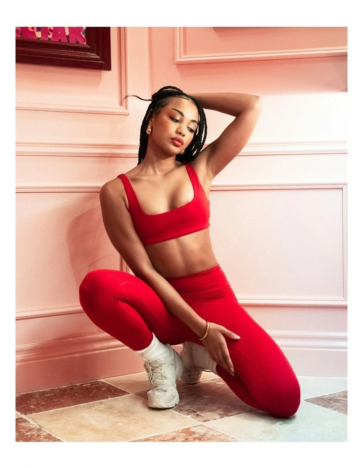 Not Your Basic Leggings in Cherry Red image 5