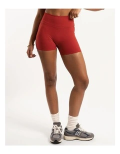 Not Your Basic Invisible Scrunch Shorts in Cherry Red