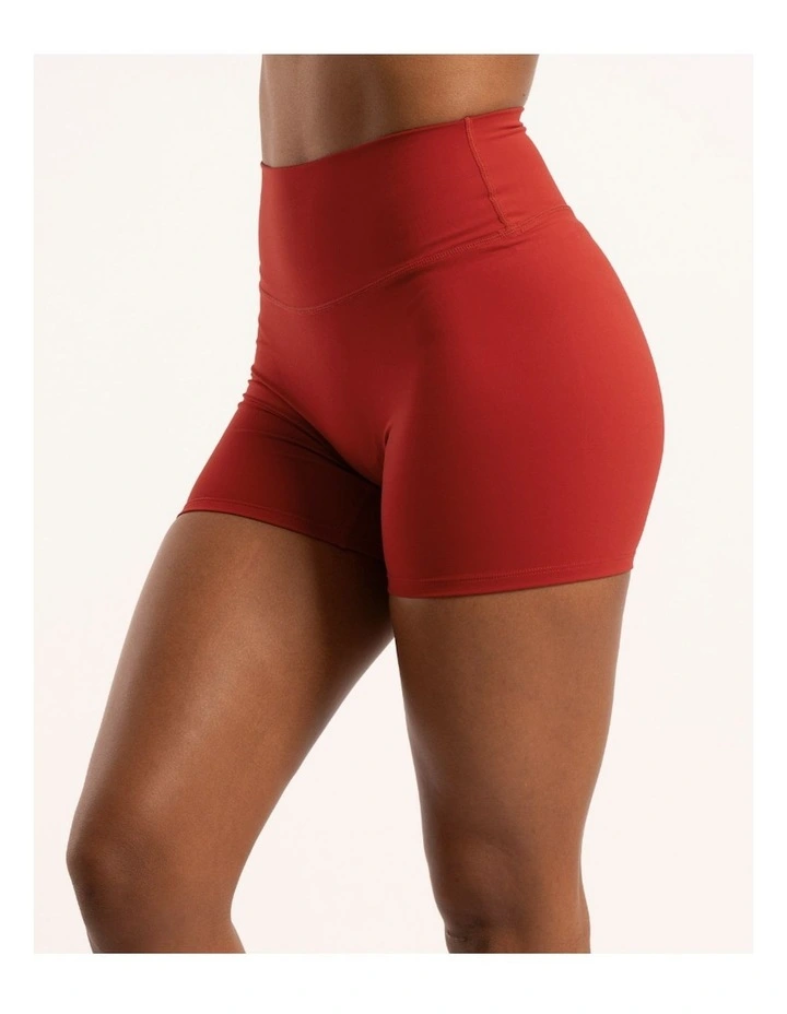 Not Your Basic Invisible Scrunch Shorts in Cherry Red image 2