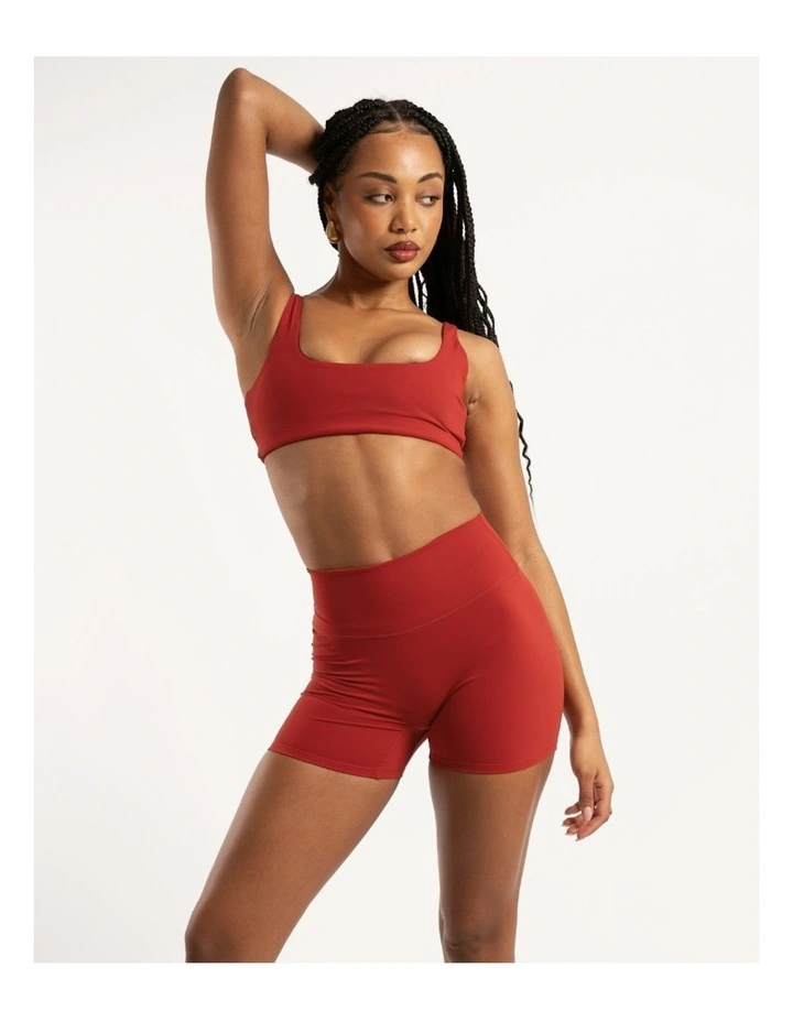 Not Your Basic Invisible Scrunch Shorts in Cherry Red image 4