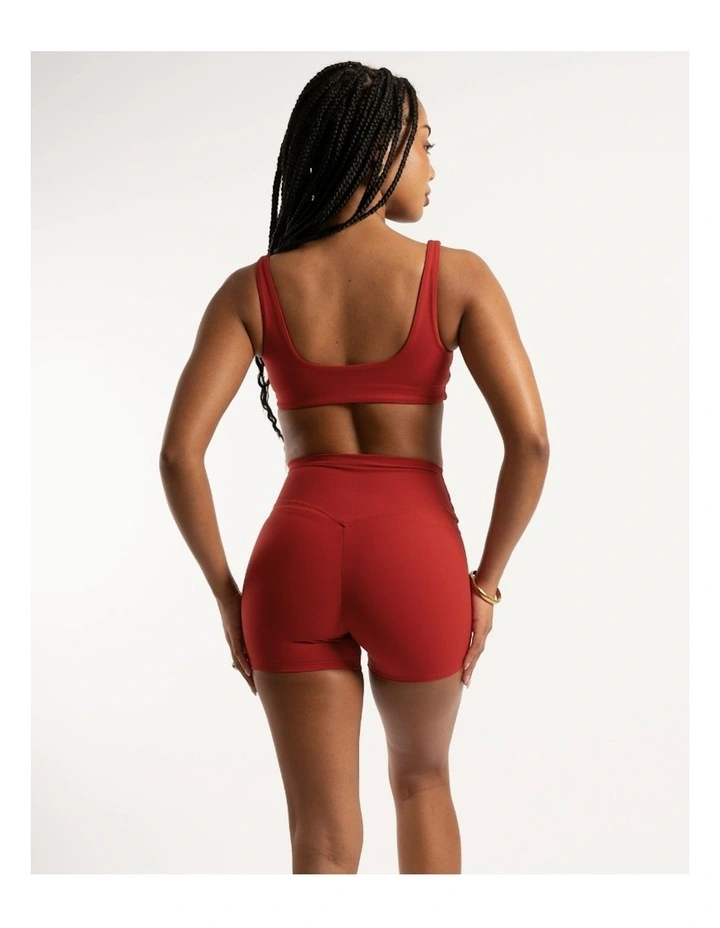 Not Your Basic Invisible Scrunch Shorts in Cherry Red image 5