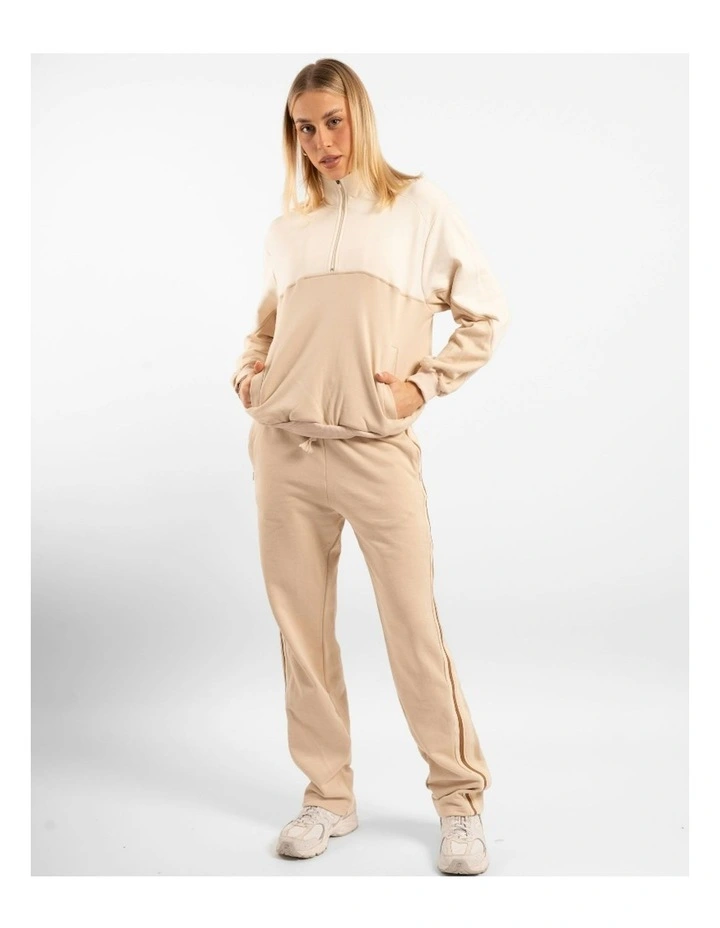 Straight Leg Track Pant in Sand image 3