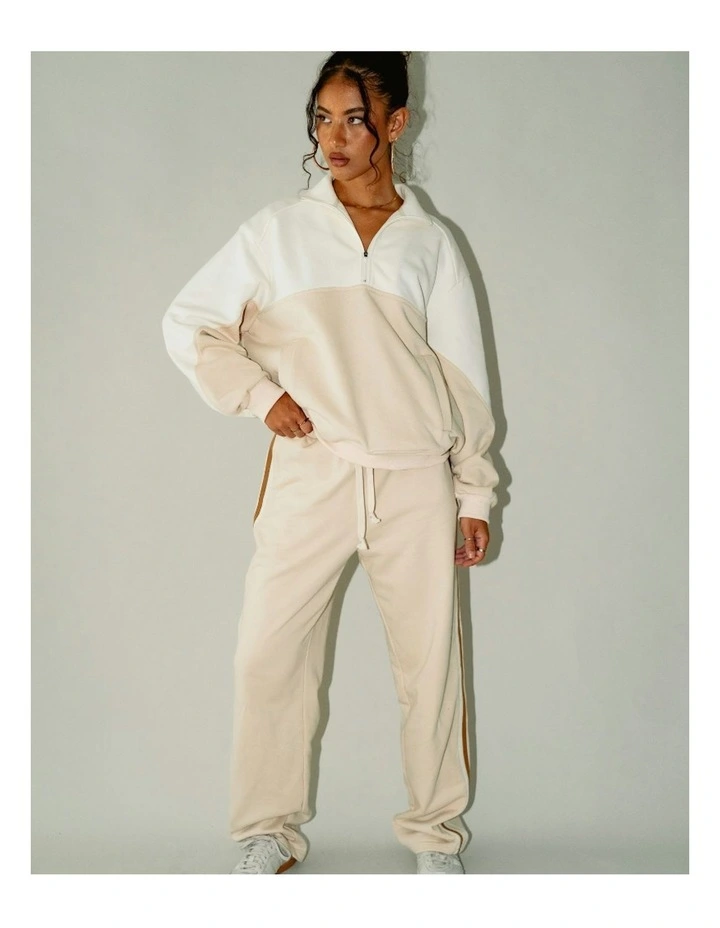 Straight Leg Track Pant in Sand image 5
