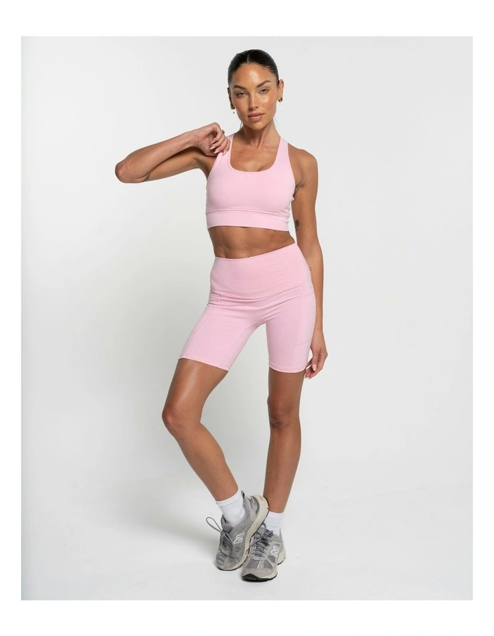 Racer Crop Top in Baby Pink image 4