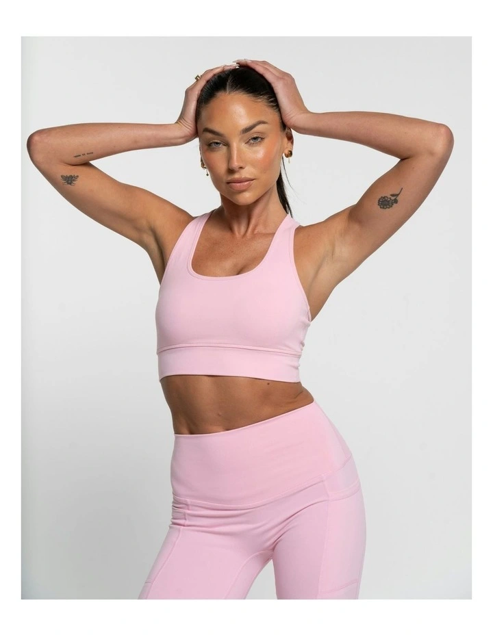 Racer Crop Top in Baby Pink image 5