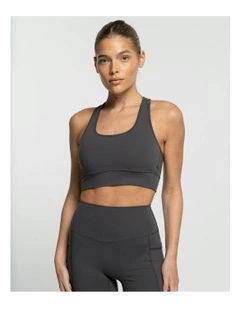Racer Crop in Charcoal