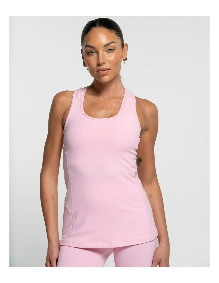 Racer Tank in Baby Pink image 1